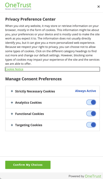 Managing Cookie Compliance Using OneTrust Cookie Consent