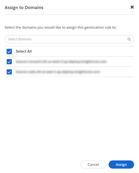 rule group assign to domains confirm