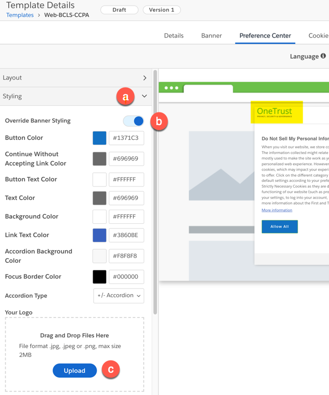 CookiePro Knowledge: OneTrust Settings Overview