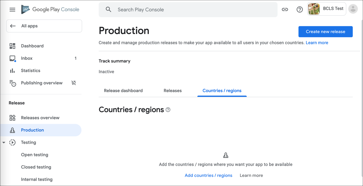 Set countries/regions