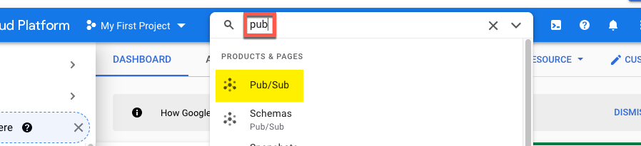 search for pub/sub
